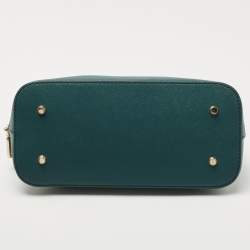 Pre Owned DKNY Dark Green Leather Dome Shoulder Bag