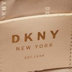 Pre Owned DKNY Burgundy Faux Leather Paige Satchel