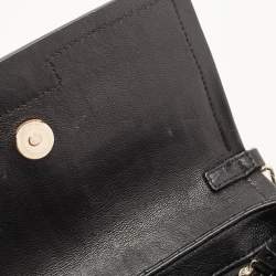 Pre Owned DKNY Black Quilted Leather Gansevoort Flap Shoulder Bag