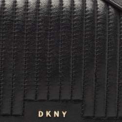 Pre Owned DKNY Black Quilted Leather Gansevoort Flap Shoulder Bag