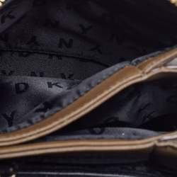 Pre Owned DKNY Green Saffiano Leather Paige Charm Satchel