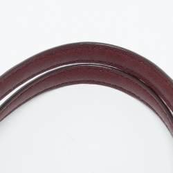 Pre Owned Dkny Burgundy Saffiano Leather Middle Zip Tote