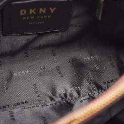 Pre Owned Dkny Burgundy Saffiano Leather Middle Zip Tote