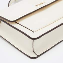 Pre Owned Dkny Off White Leather Bryant Park Crossbody Bag