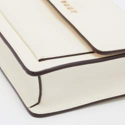 Pre Owned Dkny Off White Leather Bryant Park Crossbody Bag