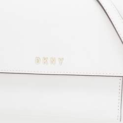 Pre Owned Dkny Off White Leather Bryant Park Crossbody Bag