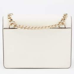 Pre Owned Dkny Off White Leather Bryant Park Crossbody Bag