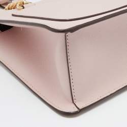 Pre Owned DKNY Pink Leather Bryant Top Zip Shoulder Bag