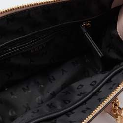 Pre Owned DKNY Pink Leather Bryant Top Zip Shoulder Bag