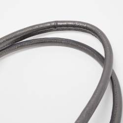 Pre Owned DKNY Metallic Dark Grey Lizard Embossed Leather Tote