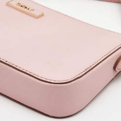 Pre Owned DKNY Pink Saffiano Leather Bryant Park Crossbody Bag