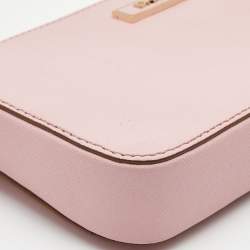 Pre Owned DKNY Pink Saffiano Leather Bryant Park Crossbody Bag