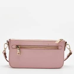 Pre Owned DKNY Pink Saffiano Leather Bryant Park Crossbody Bag