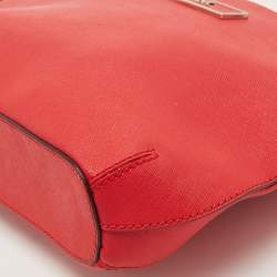 Pre Owned DKNY Red Saffiano Leather Bryant Park Shoulder Bag