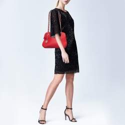 Pre Owned DKNY Red Saffiano Leather Bryant Park Shoulder Bag