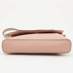 DKNY Pink Leather Flap Crossbody Bag