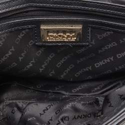 Pre Owned DKNY Black Quilted Leather Flap Shoulder Bag