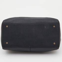Pre Owned DKNY Black Leather Zip Boston Bag
