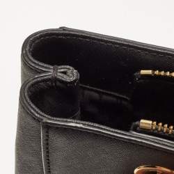 DKNY Black Leather Chain Handle Tote