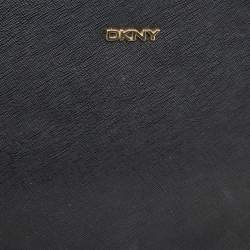 Pre Owned Dkny Black Leather Bryant Park Triple Zip Crossbody Bag