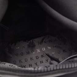 Pre Owned DKNY Black Neoprene and Faux Leather Backpack