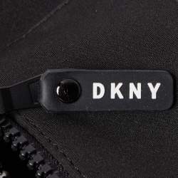 Pre Owned DKNY Black Neoprene and Faux Leather Backpack
