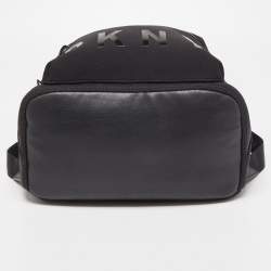 Pre Owned DKNY Black Neoprene and Faux Leather Backpack