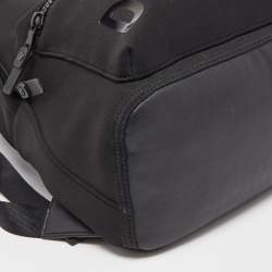 Pre Owned DKNY Black Neoprene and Faux Leather Backpack
