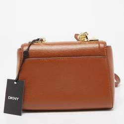 Pre Owned DKNY Brown Leather Janice Shoulder Bag