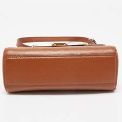 Pre Owned DKNY Brown Leather Janice Shoulder Bag