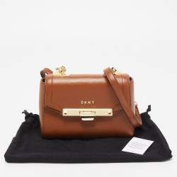 Pre Owned DKNY Brown Leather Janice Shoulder Bag