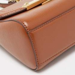 Pre Owned DKNY Brown Leather Janice Shoulder Bag