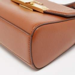 Pre Owned DKNY Brown Leather Janice Shoulder Bag