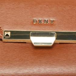 Pre Owned DKNY Brown Leather Janice Shoulder Bag