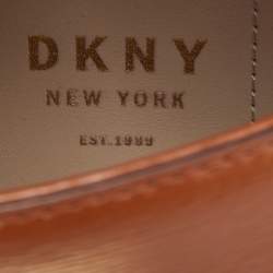 Pre Owned DKNY Brown Leather Janice Shoulder Bag