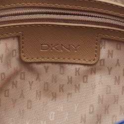 Pre Owned DKNY Blue Saffiano Leather Bryant Park Flap Shoulder Bag