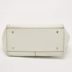 DKNY White Saffiano Leather Bryant Park Tote