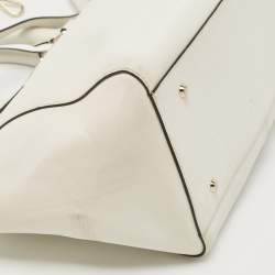 DKNY White Saffiano Leather Bryant Park Tote