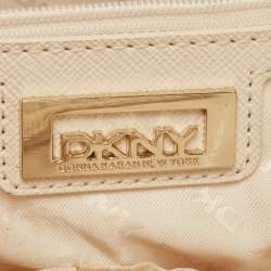 DKNY White Saffiano Leather Bryant Park Tote