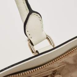 DKNY White Saffiano Leather Bryant Park Tote