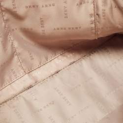 Pre Owned Dkny Old Rose Leather Dome Chain Shoulder Bag