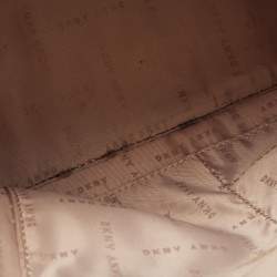 Pre Owned Dkny Old Rose Leather Dome Chain Shoulder Bag