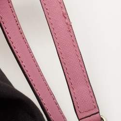 Pre Owned Dkny Old Rose Leather Dome Chain Shoulder Bag