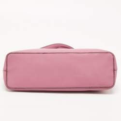 Pre Owned Dkny Old Rose Leather Dome Chain Shoulder Bag