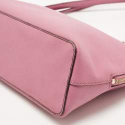 Pre Owned Dkny Old Rose Leather Dome Chain Shoulder Bag