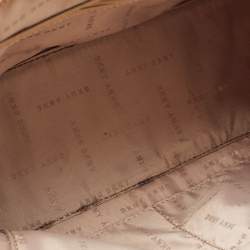 Pre Owned Dkny Old Rose Leather Dome Chain Shoulder Bag