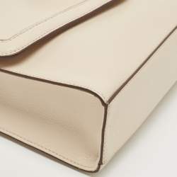 Pre Owned DKNY Light Beige Leather Large Ella Shoulder Bag