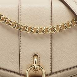 Pre Owned DKNY Light Beige Leather Large Ella Shoulder Bag