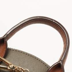 مملوكة مسبقًا DKNY Brown/Dark Grey Leather Mini Bryant Backpack