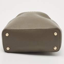 مملوكة مسبقًا DKNY Brown/Dark Grey Leather Mini Bryant Backpack